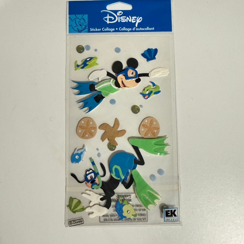 Disney Mickey Goofy Scuba Diving 3D Sticker Collage Jolee's Boutique DJBM005